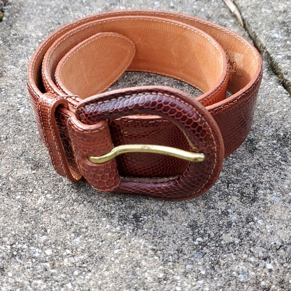 POLO RALPH LAUREN GENUINE LIZARD SKIN BELT SIZE 26